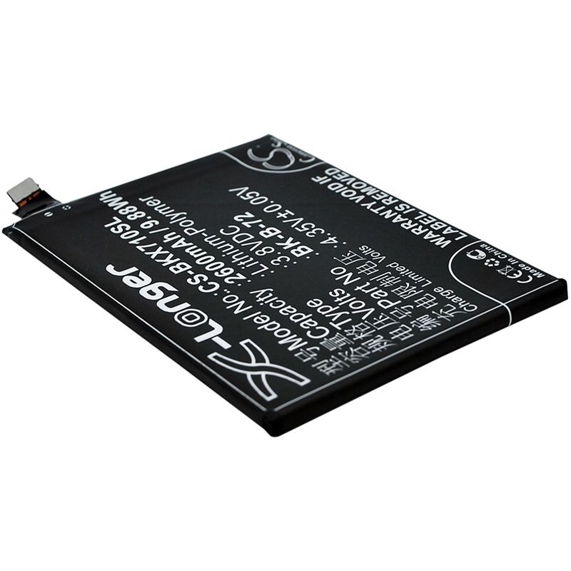 Li-Polymer Battery fits Bbk, vivo x710l 3.8V, 2600mAh Mobile & SmartPhone Cameron Sino Technology Limited