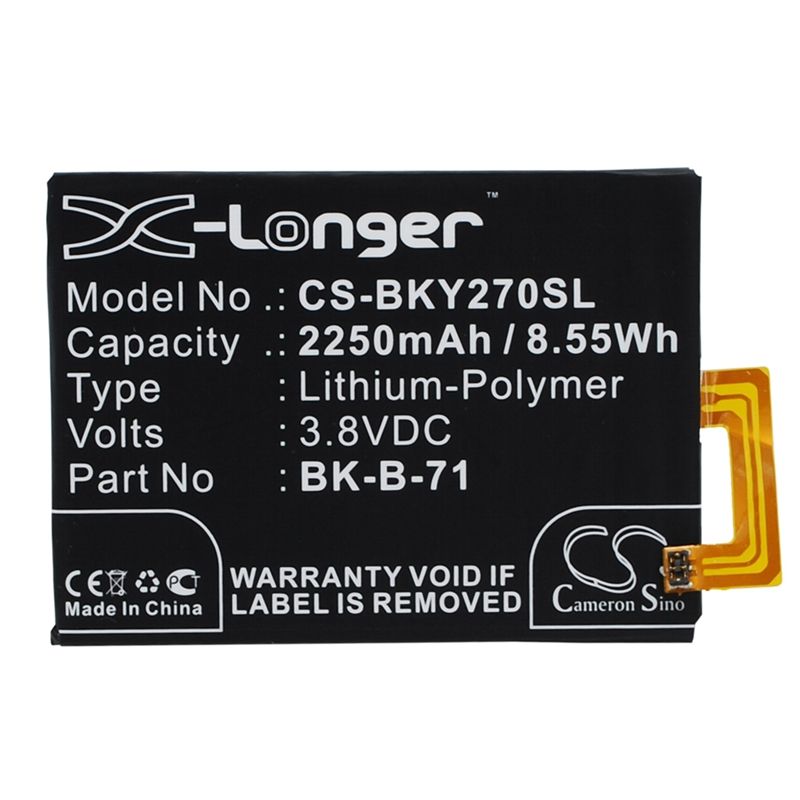Li-Polymer Battery fits Bbk, vivo y18, vivo y18l 3.8V, 2250mAh Mobile & SmartPhone Cameron Sino Technology Limited