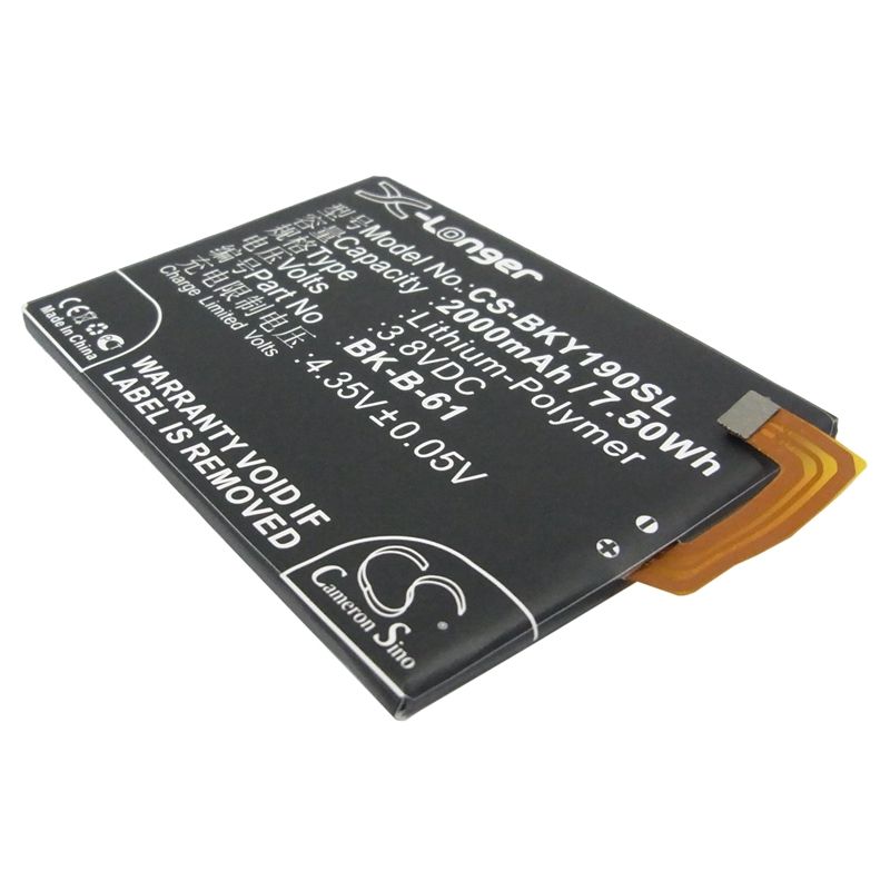 Li-Polymer Battery fits Bbk, vivo y19, vivo y19t 3.8V, 2000mAh Communications Cameron Sino Technology Limited (Suspended)