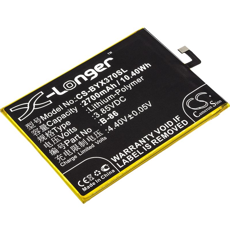 Li-Polymer Battery fits Bbk, vivo y37, y37a, y37a td-lte dual sim 3.85V, 2700mAh Communications Cameron Sino Technology Limited (Suspended)
