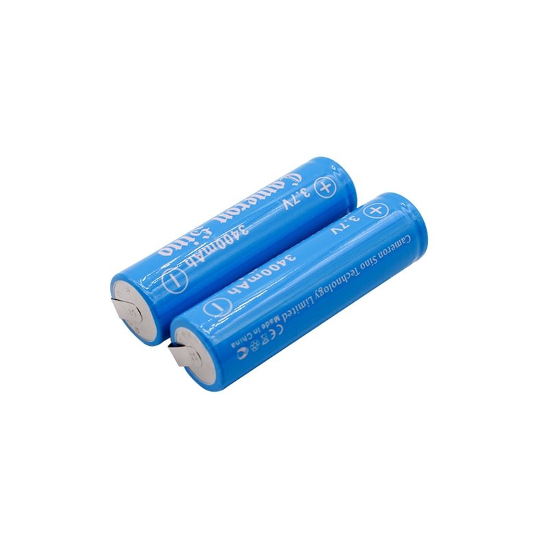 18650 Li-ion Battery Includes 2pcs Pack With Solder Tabs 3.7v, 3400mah 18650 Cameron Sino Technology Limited