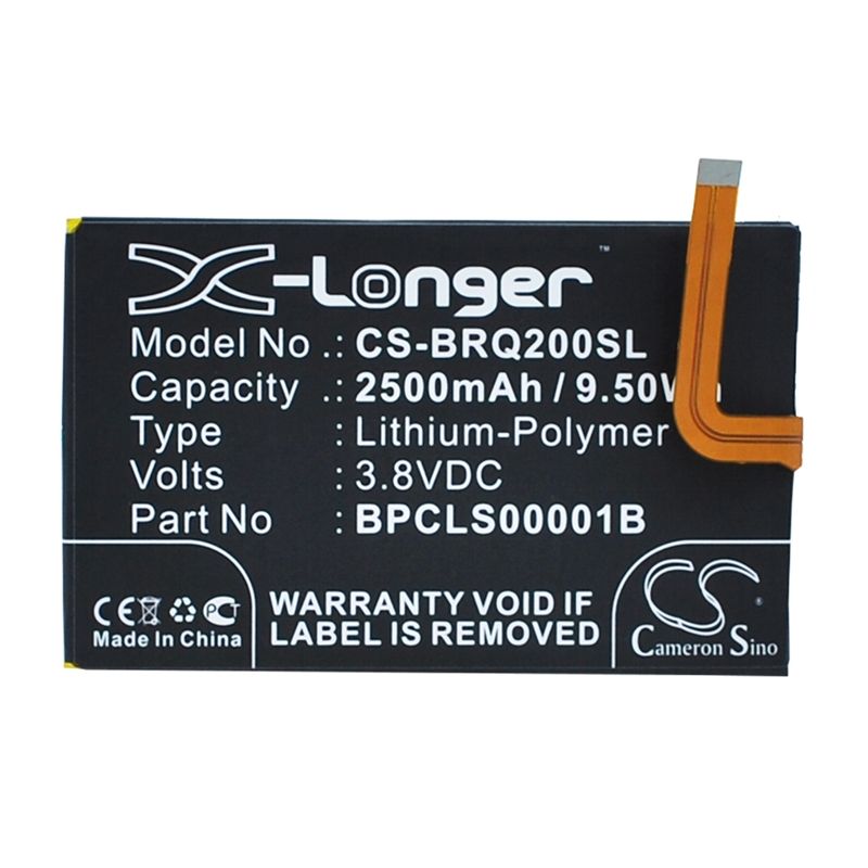 Li-polymer Battery Fits Blackberry, Classic, Classic 4g, Kopi 3.8v, 2500mah Mobile & SmartPhone Cameron Sino Technology Limited