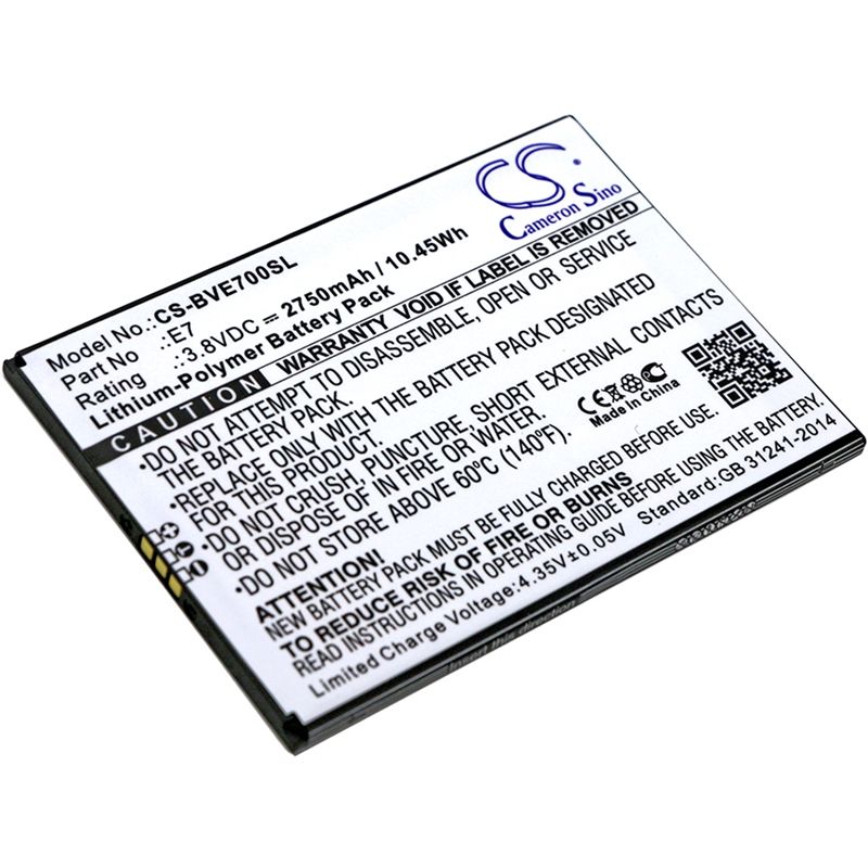 Li-Polymer Battery fits Blackview, e7 3.8V, 2750mAh Mobile & SmartPhone Cameron Sino Technology Limited
