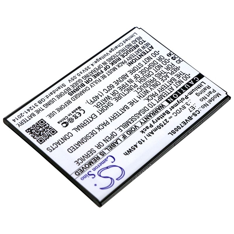Li-Polymer Battery fits Blackview, e7 3.8V, 2750mAh Mobile & SmartPhone Cameron Sino Technology Limited