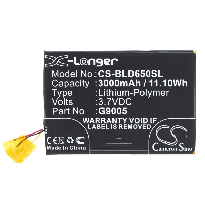 Li-polymer Battery Fits Blu, D650, D650a, D650i 3.7v, 3000mah Mobile & SmartPhone Cameron Sino Technology Limited