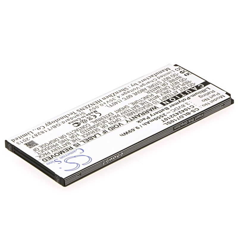 Li-Polymer Battery fits Blu, d710, d710x, n030 3.8V, 2550mAh Mobile & SmartPhone Cameron Sino Technology Limited