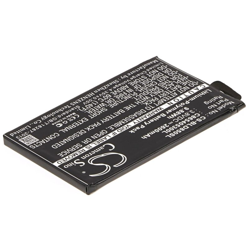 Li-Polymer Battery fits Blu, d850q, s0190uu, studio xl 3.8V, 2600mAh Mobile & SmartPhone Cameron Sino Technology Limited