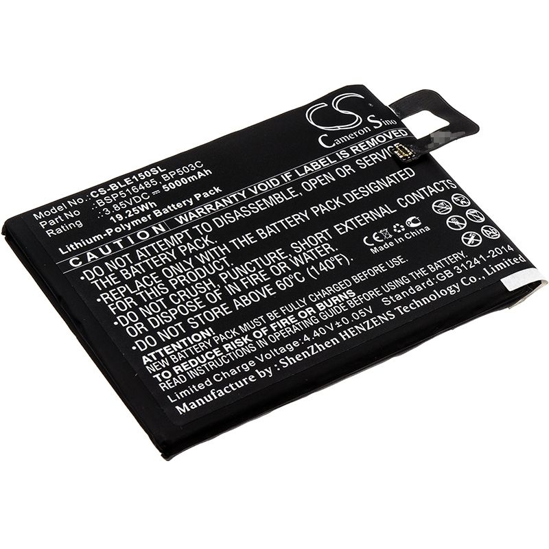 Li-Polymer Battery fits Blu, e150, e150q, energy x plus 2 3.85V, 5000mAh Mobile & SmartPhone Cameron Sino Technology Limited