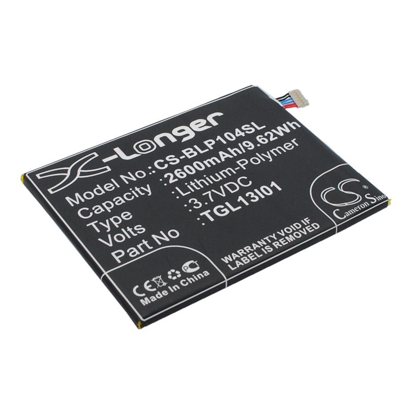 Li-Polymer Battery fits Blu, l110, life view, p104 3.7V, 2600mAh Mobile & SmartPhone Cameron Sino Technology Limited