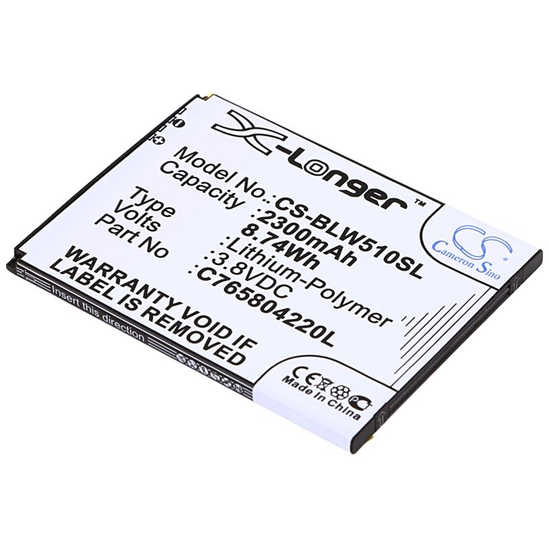 Li-polymer Battery Fits Blu, L280, L280a, L280i 3.8v, 2300mah Mobile & SmartPhone Cameron Sino Technology Limited