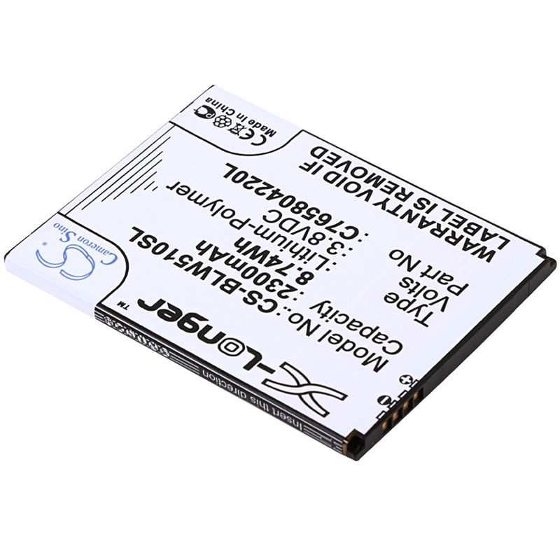 Li-polymer Battery Fits Blu, L280, L280a, L280i 3.8v, 2300mah Mobile & SmartPhone Cameron Sino Technology Limited