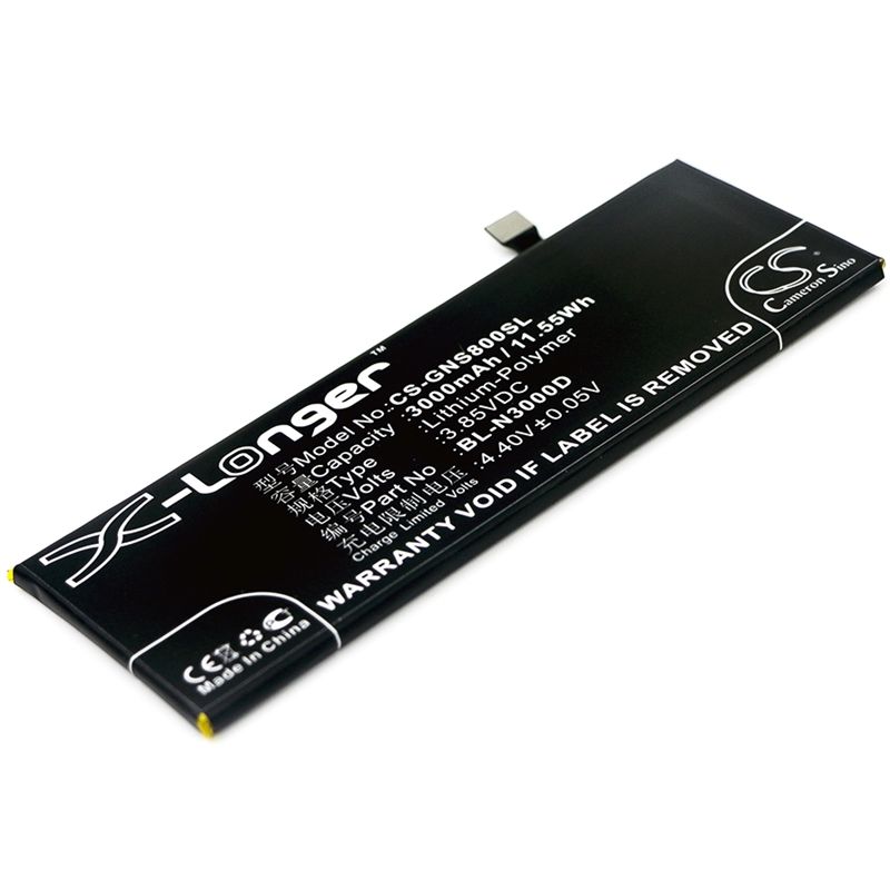 Li-Polymer Battery fits Blu, p0030uu, pure xr, gionee 3.85V, 3000mAh Mobile & SmartPhone Cameron Sino Technology Limited