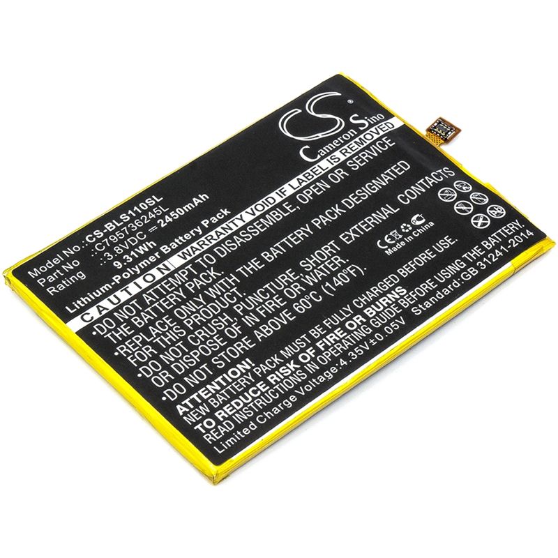Li-polymer Battery Fits Blu, S0110, Studio One 3.8v, 2450mah Communications Cameron Sino Technology Limited (Suspended)