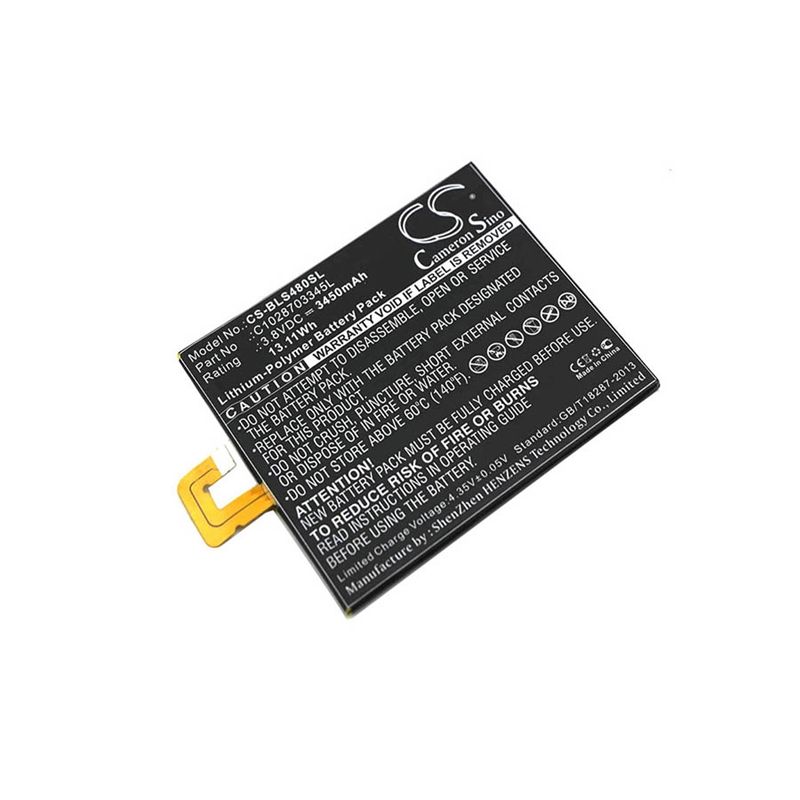 Li-polymer Battery Fits Blu, S490u, Studio 7.0 Ii, U480u 3.8v, 3450mah Mobile & SmartPhone Cameron Sino Technology Limited
