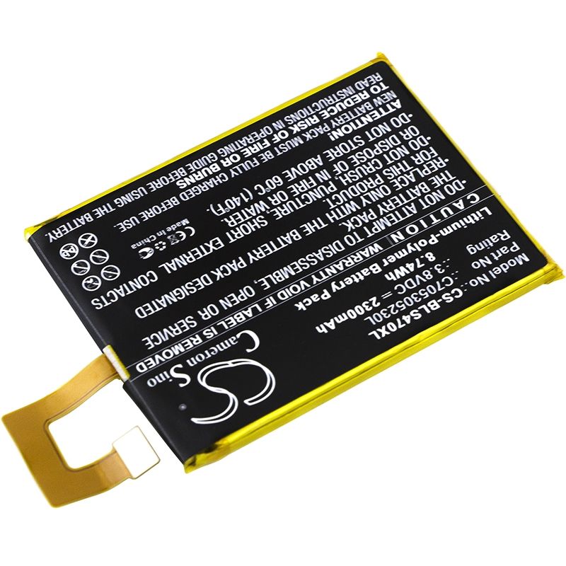 Li-Polymer Battery fits Blu, selfie s470 3.8V, 2300mAh Mobile & SmartPhone Cameron Sino Technology Limited