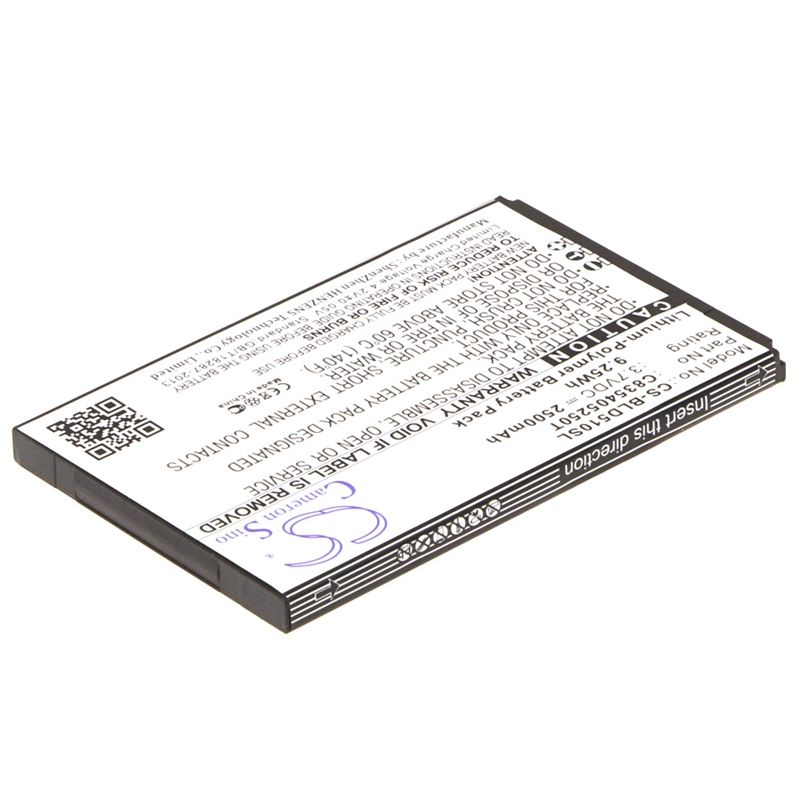 Li-polymer Battery Fits Blu, Studio 5.3, Studio D510 3.7v, 2500mah Mobile & SmartPhone Cameron Sino Technology Limited