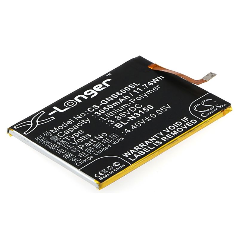 Li-polymer Battery Fits Blu, V0050uu, Vivo 5, Gionee 3.85v, 3050mah Mobile & SmartPhone Cameron Sino Technology Limited