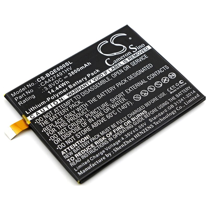 Li-Polymer Battery fits Bq, aquaris e6 3.8V, 3800mAh Mobile & SmartPhone Cameron Sino Technology Limited