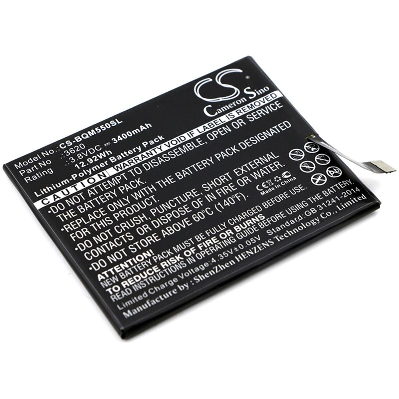 Li-Polymer Battery fits Bq, aquaris m5.5 3.8V, 3400mAh Mobile & SmartPhone Cameron Sino Technology Limited