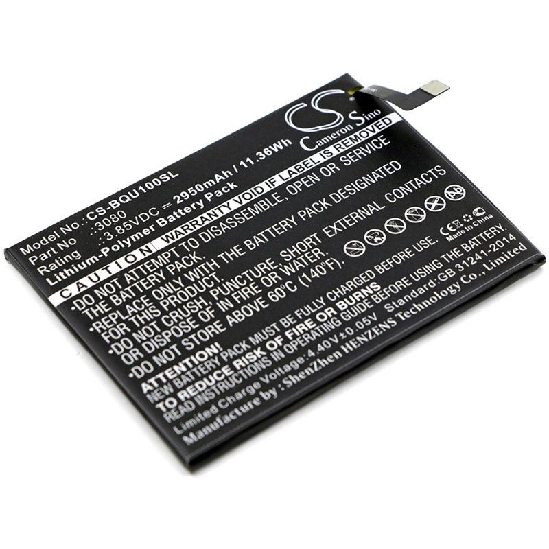 Li-Polymer Battery fits Bq, aquaris u, u lite, u plus 3.85V, 2950mAh Mobile & SmartPhone Cameron Sino Technology Limited