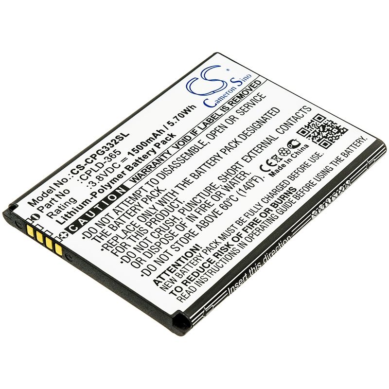 Li-Polymer Battery fits Coolpad, 3320a, rogue 4g 3.8V, 1500mAh Mobile & SmartPhone Cameron Sino Technology Limited