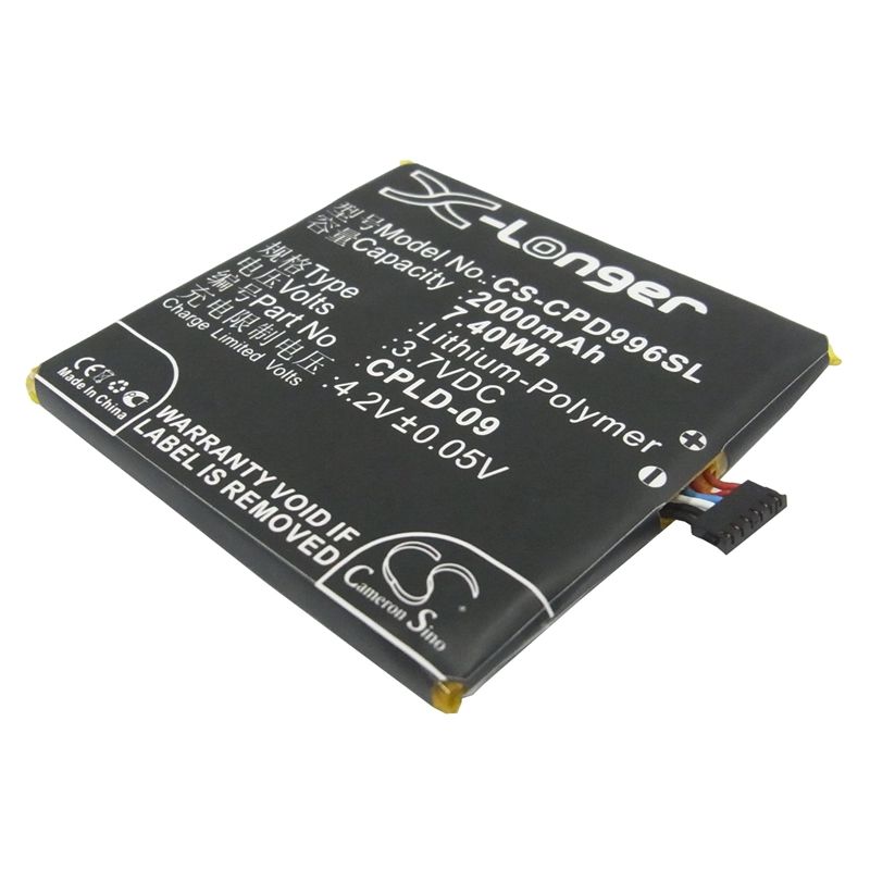Li-Polymer Battery fits Coolpad,9960 3.7V, 2000mAh Mobile & SmartPhone Cameron Sino Technology Limited
