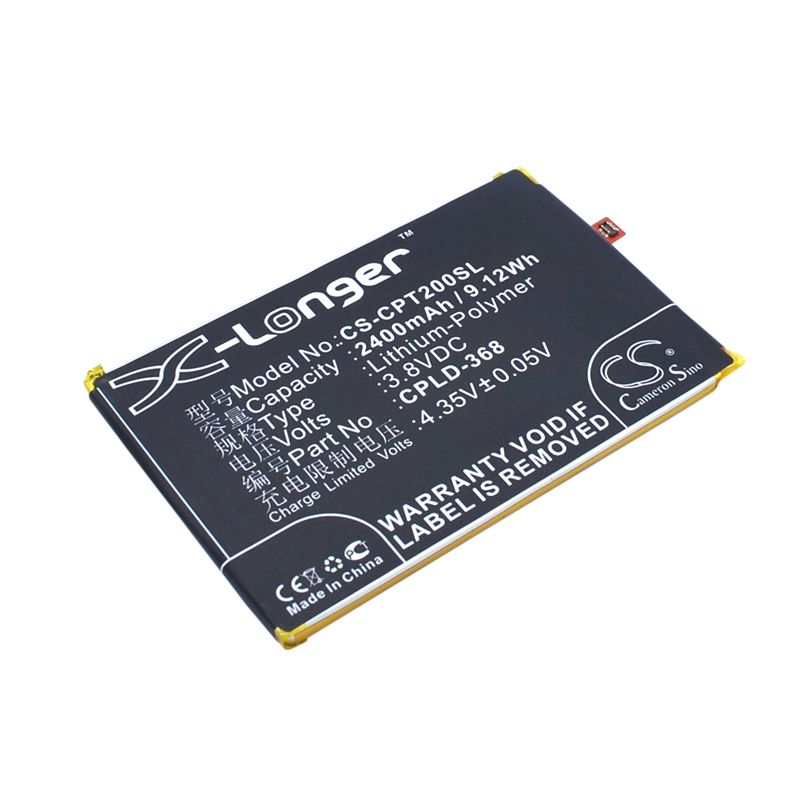 Li-Polymer Battery fits Coolpad, fengshang t2, modena, t2-00 3.8V, 2400mAh Mobile & SmartPhone Cameron Sino Technology Limited