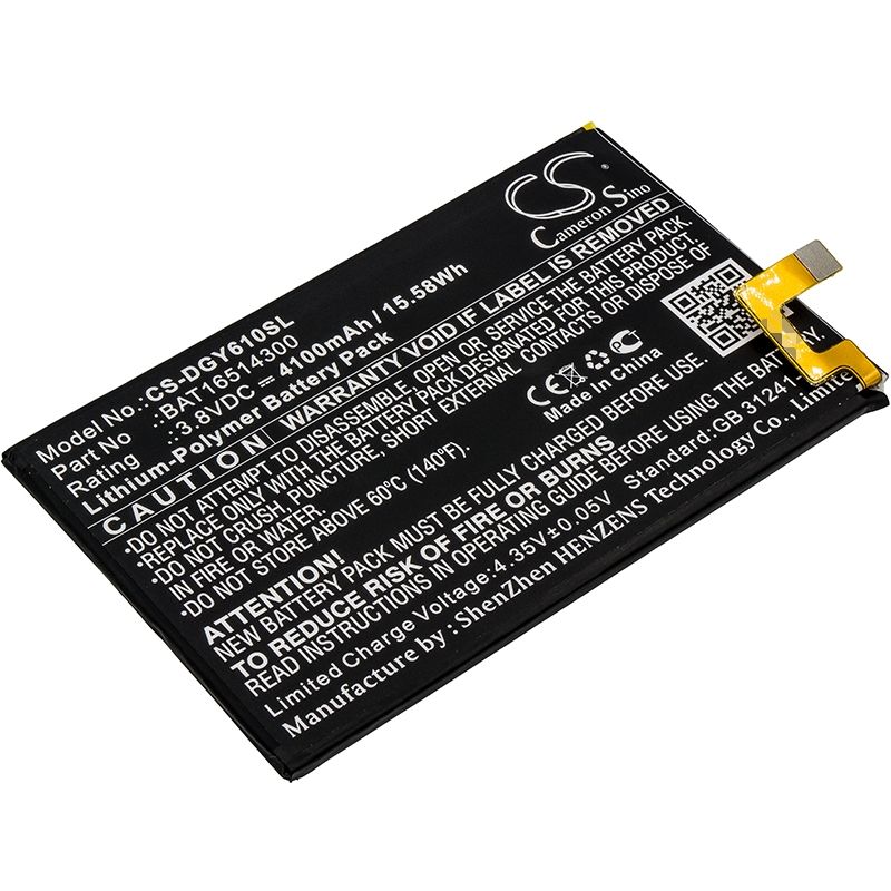 Li-Polymer Battery fits Doogee, y6 max 3.8V, 4100mAh Mobile & SmartPhone Cameron Sino Technology Limited