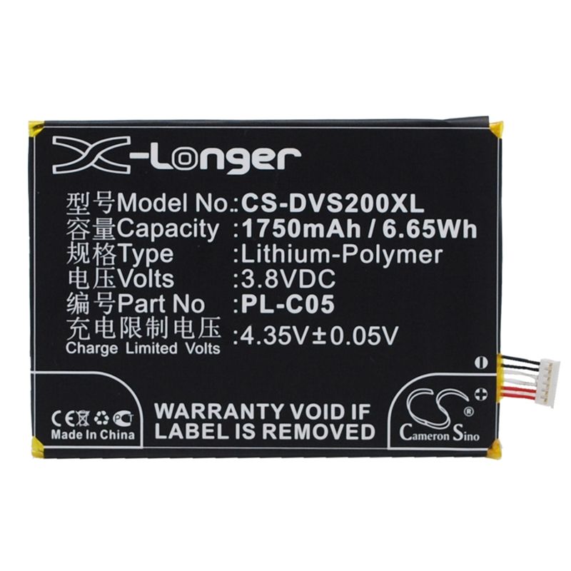 Li-Polymer Battery fits Doov, doov s2 3.8V, 1750mAh Mobile & SmartPhone Cameron Sino Technology Limited