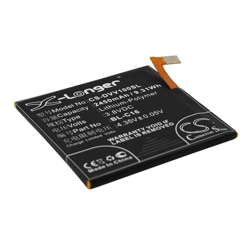 Li-Polymer Battery fits Doov, v1 3.8V, 2450mAh Mobile & SmartPhone Cameron Sino Technology Limited