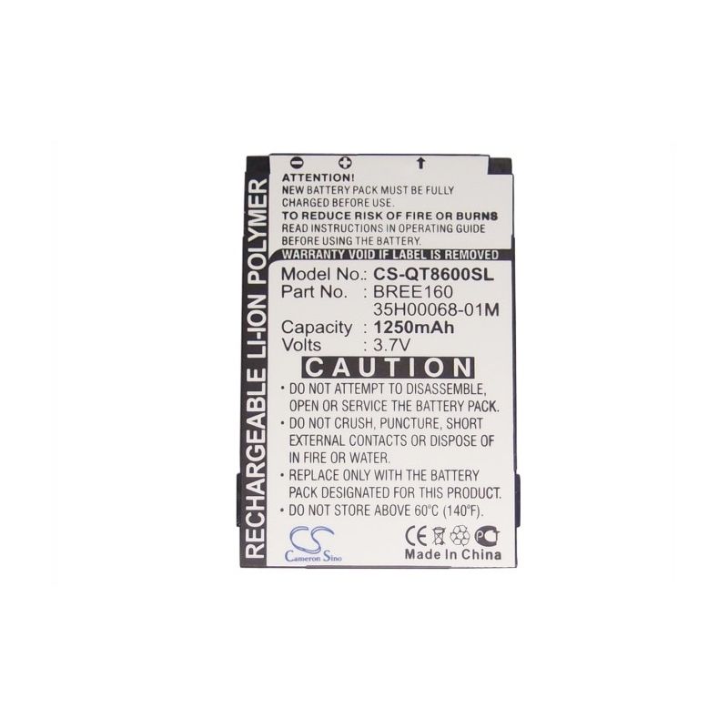 Li-Polymer Battery fits Dopod,595, htc, breeze 3.7V, 1250mAh Mobile & SmartPhone Cameron Sino Technology Limited