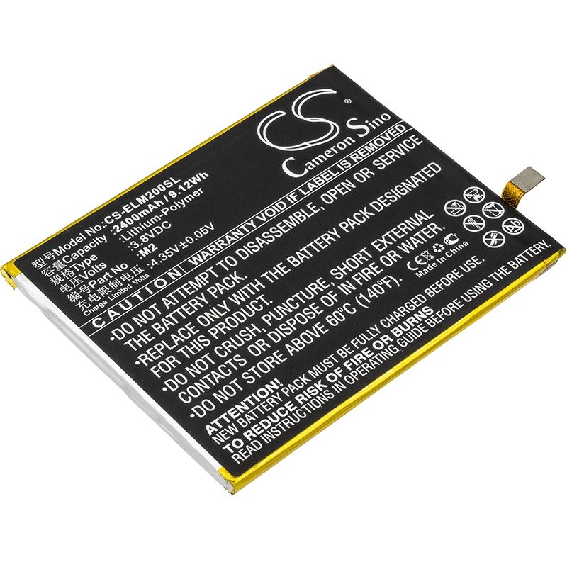 Li-Polymer Battery fits Elephone, m2 3.8V, 2400mAh Communications Cameron Sino Technology Limited (Suspended)
