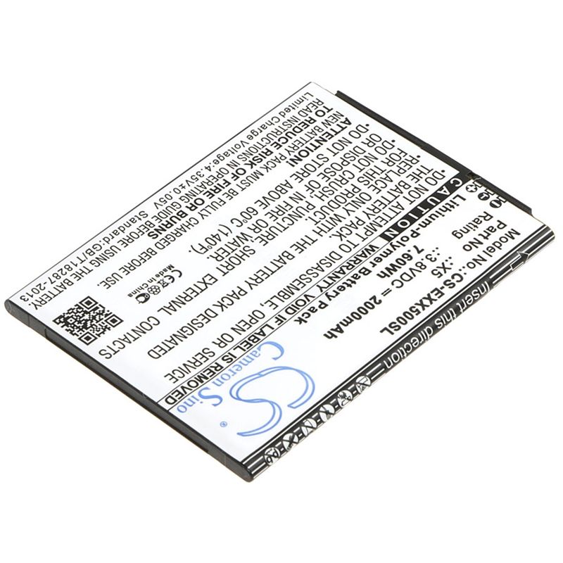 Li-Polymer Battery fits Explay, x5 3.8V, 2000mAh Mobile & SmartPhone Cameron Sino Technology Limited