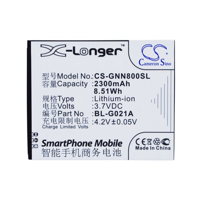 Li-Polymer Battery fits Fly, elegance 2, iq446, gionee 3.7V, 2300mAh Mobile & SmartPhone Cameron Sino Technology Limited