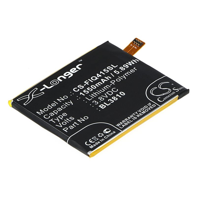 Li-Polymer Battery fits Fly, era style 3, iq4415 quad 3.8V, 1550mAh Mobile & SmartPhone Cameron Sino Technology Limited
