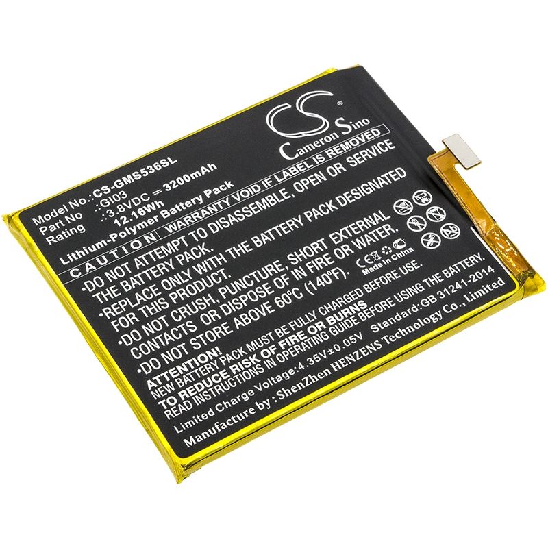 Li-Polymer Battery fits Gigaset, gs53-6, me pure 3.8V, 3200mAh Mobile & SmartPhone Cameron Sino Technology Limited