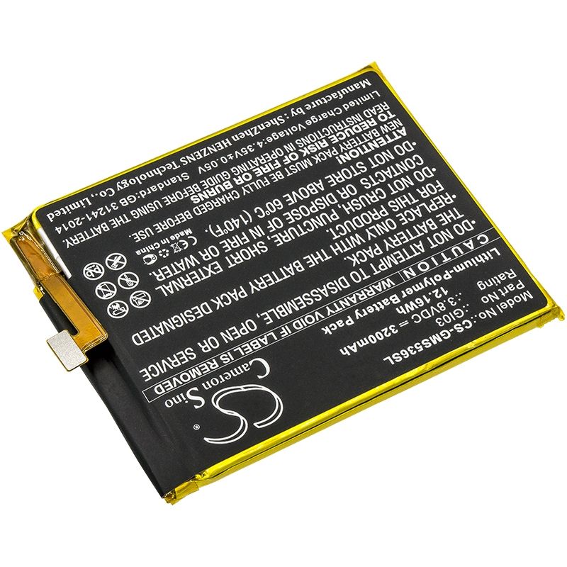 Li-Polymer Battery fits Gigaset, gs53-6, me pure 3.8V, 3200mAh Mobile & SmartPhone Cameron Sino Technology Limited