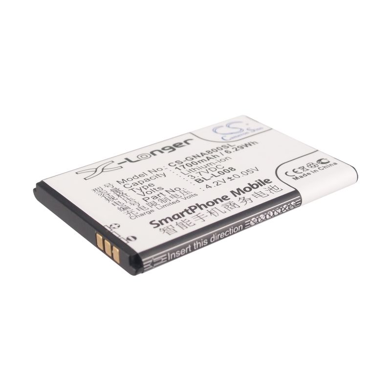 Li-ion Battery fits Gionee, a800 3.7V, 1700mAh Communications Cameron Sino Technology Limited (Suspended)