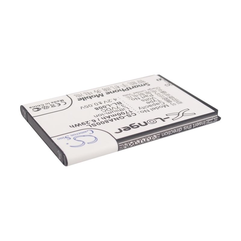 Li-ion Battery fits Gionee, a800 3.7V, 1700mAh Communications Cameron Sino Technology Limited (Suspended)