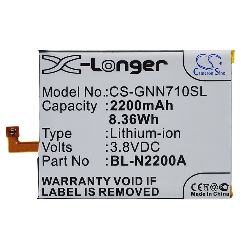 Li-Polymer Battery fits Gionee, e7 mini 3.8V, 2200mAh Mobile & SmartPhone Cameron Sino Technology Limited