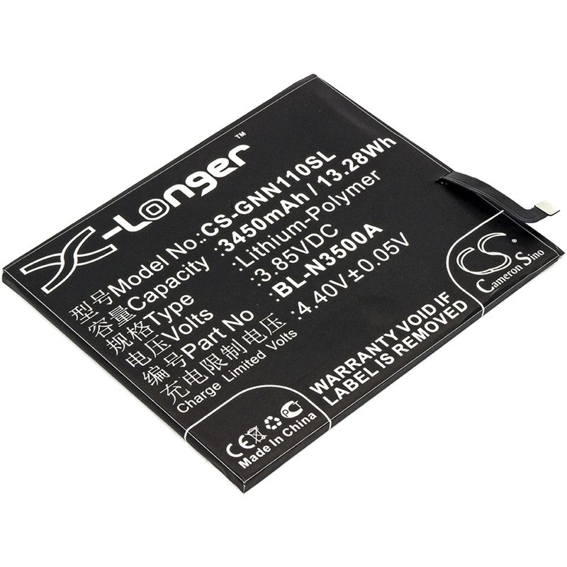 Li-Polymer Battery fits Gionee, elife s10, elife s10 dual sim, elife s10 dual sim td-lte 3.85V, 3450mAh Mobile & SmartPhone Cameron Sino Technology Limited