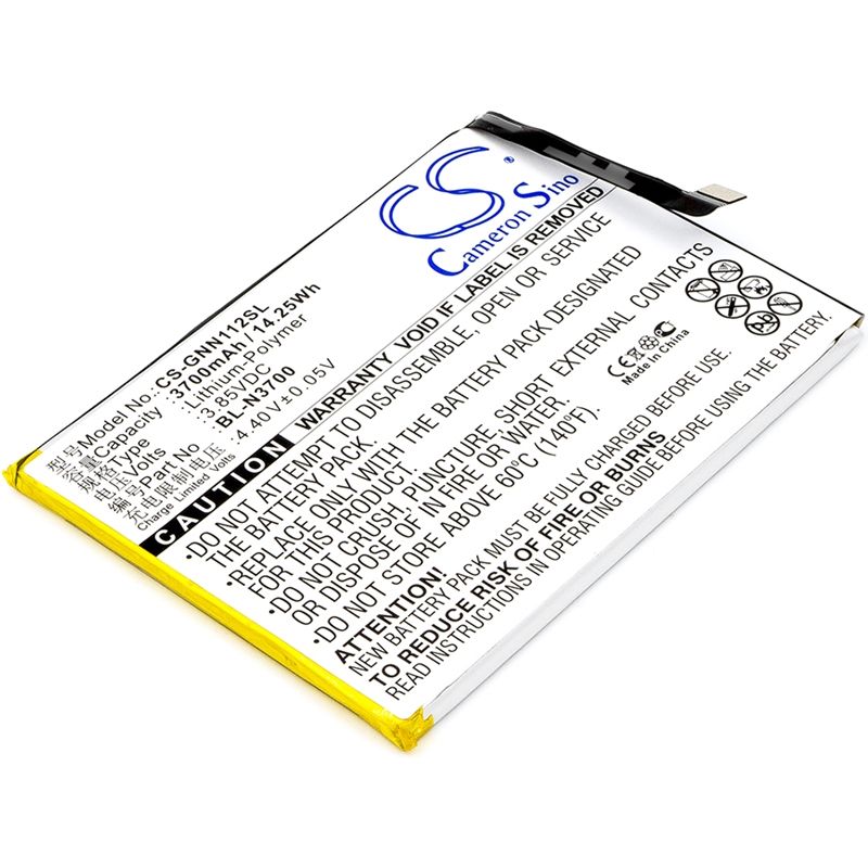 Li-Polymer Battery fits Gionee, elife s10b, elife s10b dual sim, elife s10b dual sim td-lte 3.85V, 3700mAh Communications Cameron Sino Technology Limited (Suspended)