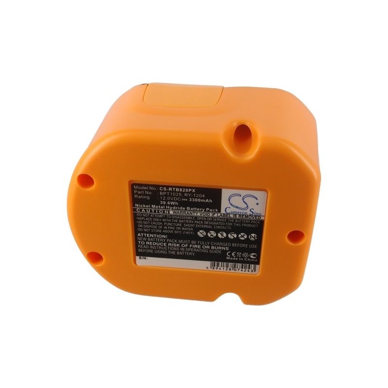 Ni-MH Battery fits Ryobi, Bid1211, Ccd1201, Chd1201 12.0V, 3300mAh Power Tools Cameron Sino Technology Limited