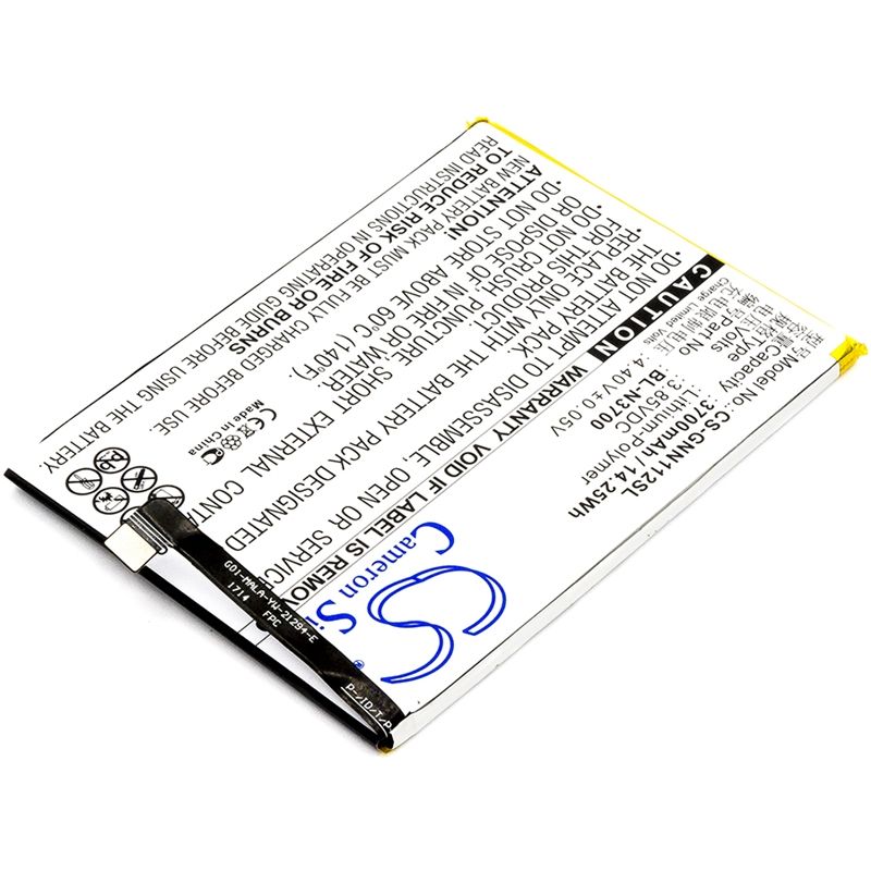 Li-Polymer Battery fits Gionee, elife s10b, elife s10b dual sim, elife s10b dual sim td-lte 3.85V, 3700mAh Communications Cameron Sino Technology Limited (Suspended)