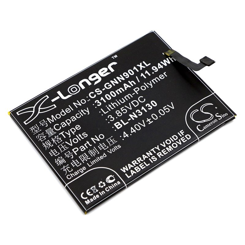 Li-Polymer Battery fits Gionee, elife s6 pro, elife s6 pro dual sim td-lte in, gn9012 3.85V, 3100mAh Mobile & SmartPhone Cameron Sino Technology Limited