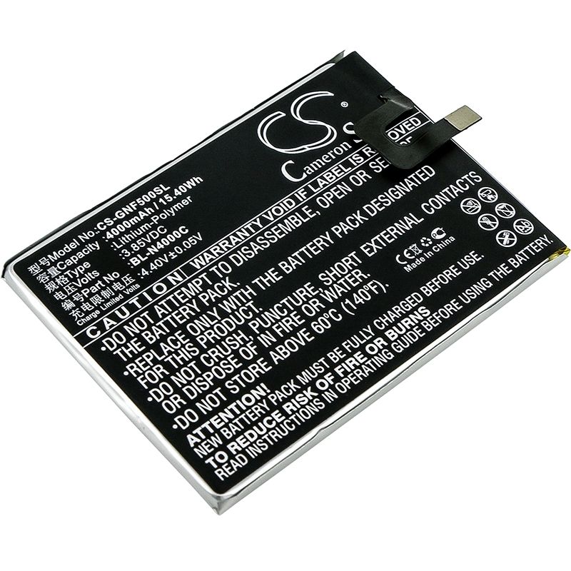 Li-Polymer Battery fits Gionee, f5, f5 td-lte dual sim, f5l 3.85V, 4000mAh Mobile & SmartPhone Cameron Sino Technology Limited