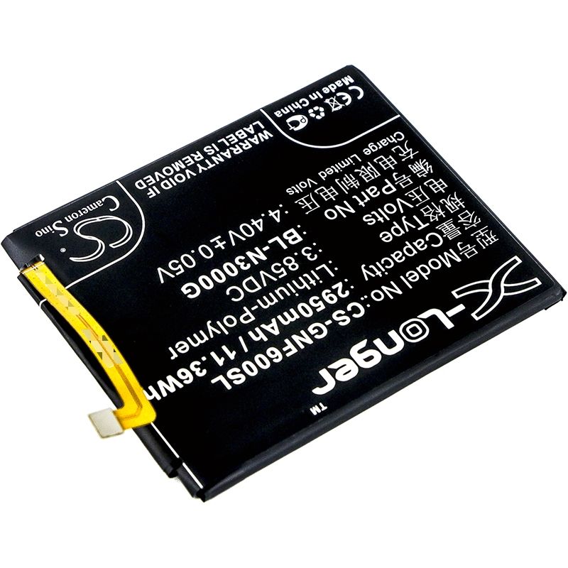 Li-Polymer Battery fits Gionee, f6, f6l 3.85V, 2950mAh Mobile & SmartPhone Cameron Sino Technology Limited