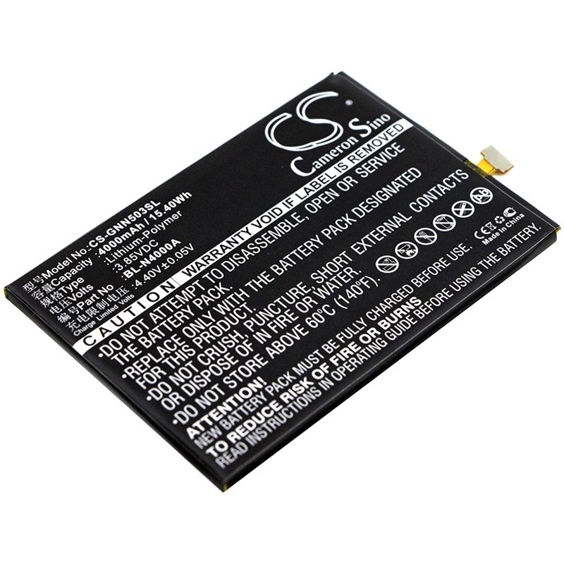 Li-Polymer Battery fits Gionee, gn5003, gn5003s, v187 pro 3.85V, 4000mAh Mobile & SmartPhone Cameron Sino Technology Limited