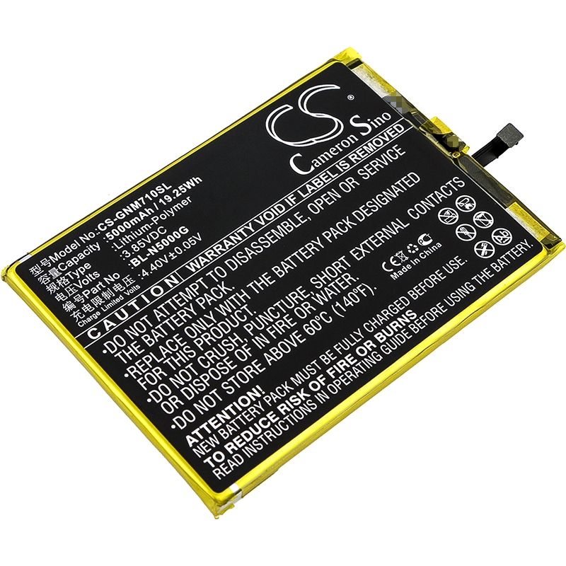 Li-Polymer Battery fits Gionee, gn5007, gn5007l, m7 power 3.85V, 5000mAh Mobile & SmartPhone Cameron Sino Technology Limited