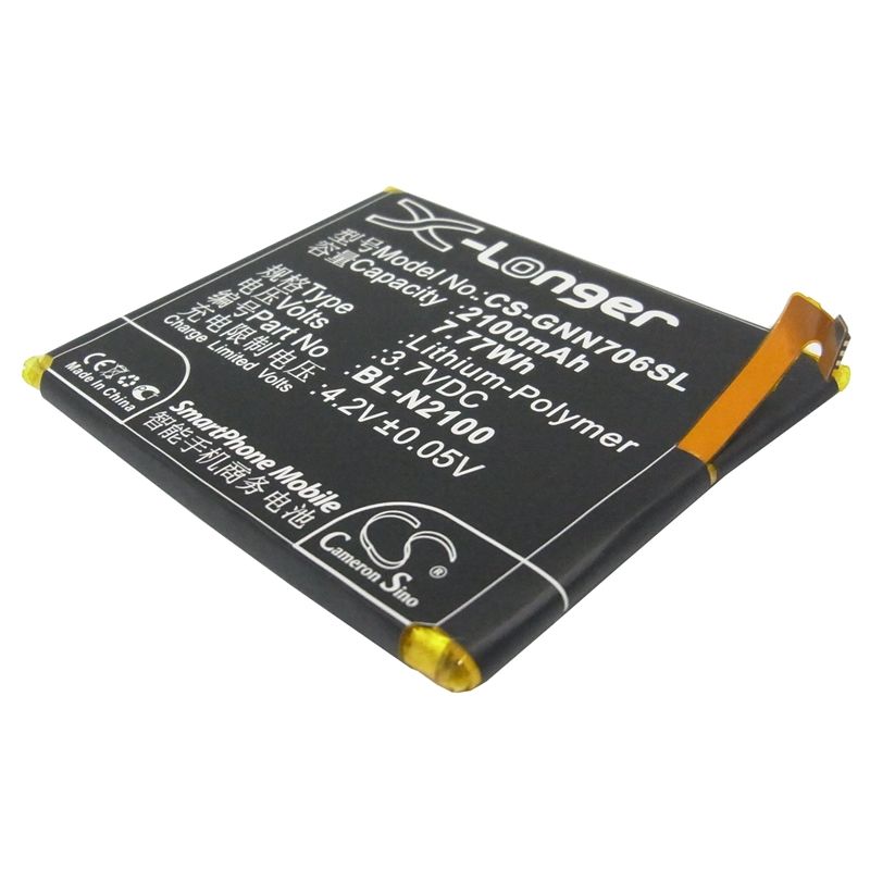 Li-Polymer Battery fits Gionee, gn706, gn706l 3.7V, 2100mAh Mobile & SmartPhone Cameron Sino Technology Limited